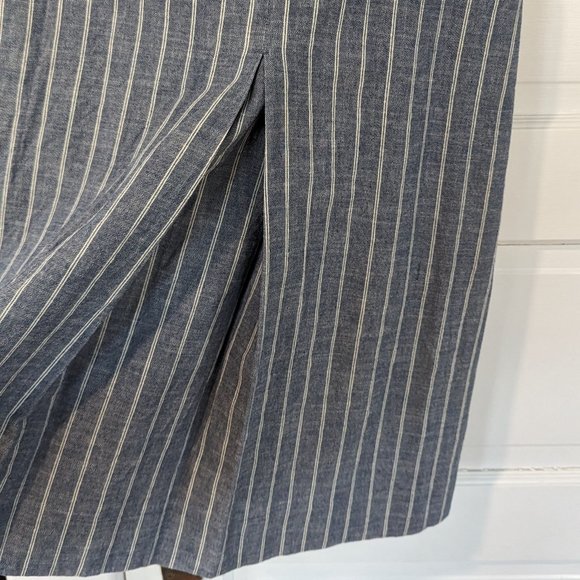 J. Crew Blue Stripe Mini Dress - Coastal Casual Cotton Pockets! - Picture 6 of 8